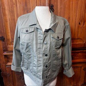 Relativity Denim Jacket - Light Olive Green - Size XL
